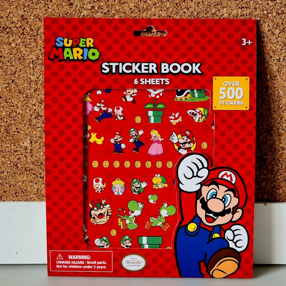 Brand-New Super Mario Sticker Book 500+ Stickers! Nintendo